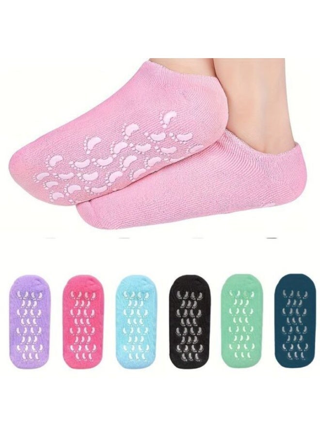 جوارب سيليكون للكعب، جوارب جل سبا للنساء والرجال، جوارب لحماية القدمين وإصلاح تشققات القدمين، زوج واحد، قد يختلف اللون - Image 3